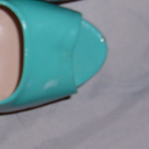 size 6 medium womens high heels shoes teal blue strap dress wear six - Picture 6 of 6
